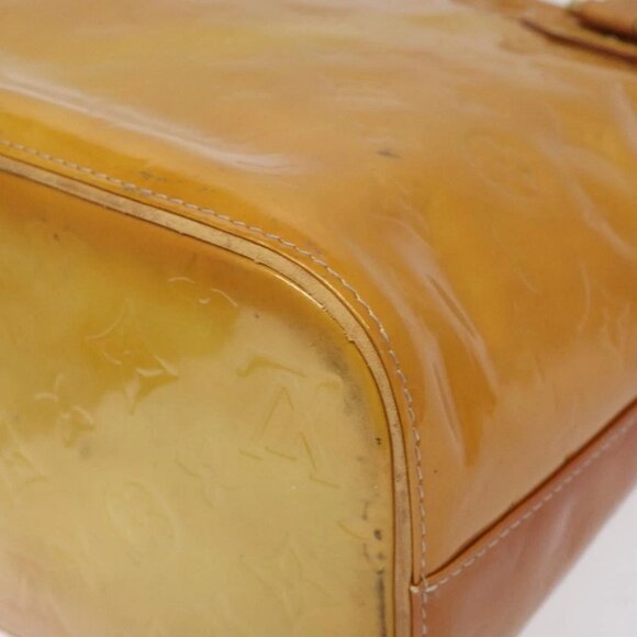 LOUIS VUITTON Monogram Vernis Houston Hand Bag Beige M91004 LV Auth BA3839 - Picture 4 of 16